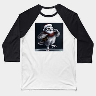 Santa Owl Baseball T-Shirt